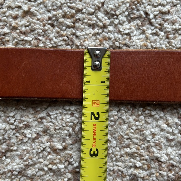 Popov Leather Men’s Brown Handmade Leather Belt 35 - Picture 9 of 9